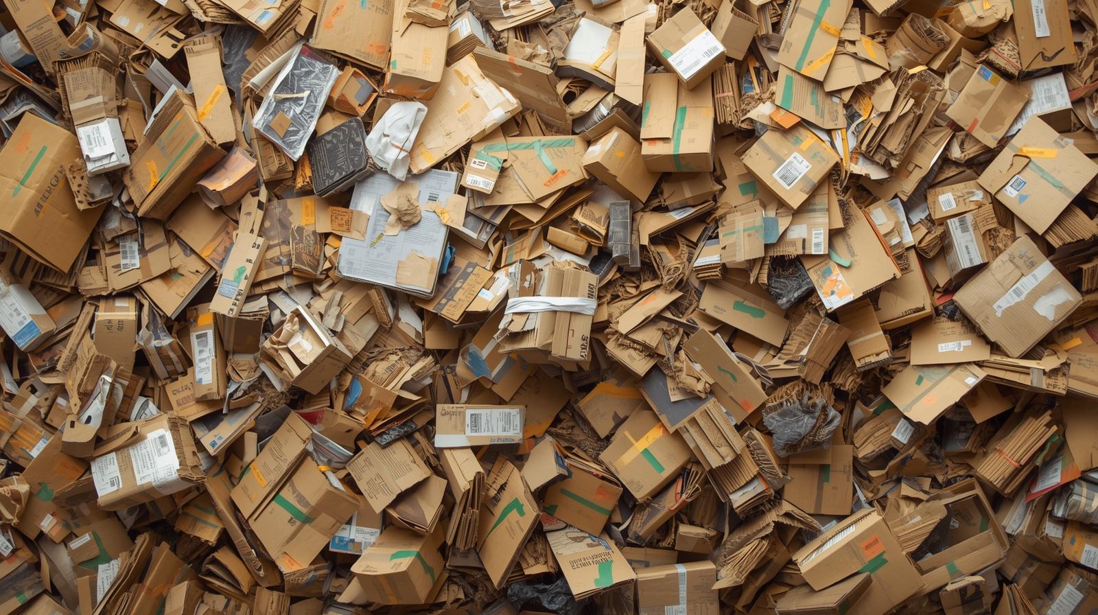 Množstvo kartónových krabíc